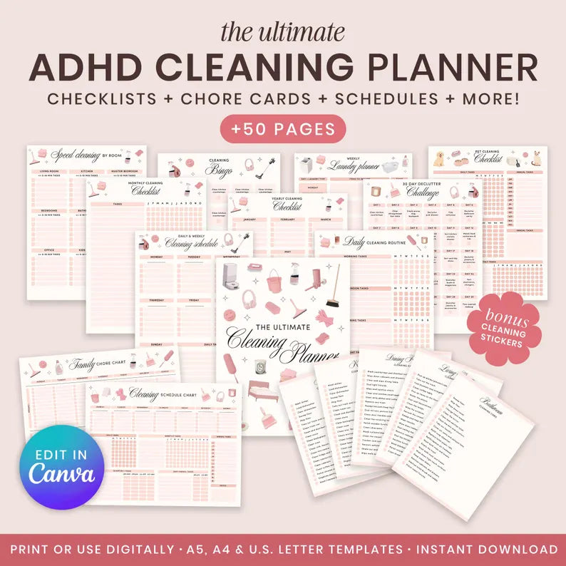 LawrenceCore ADHD Cleaning Planner